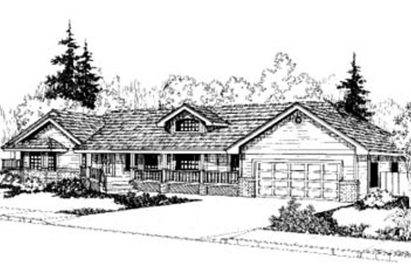 House Design - Ranch Exterior - Front Elevation Plan #60-162