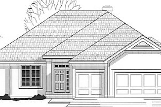 Exterior - Front Elevation for Traditional House Plan #67-352 - 4 bed, 3 bath