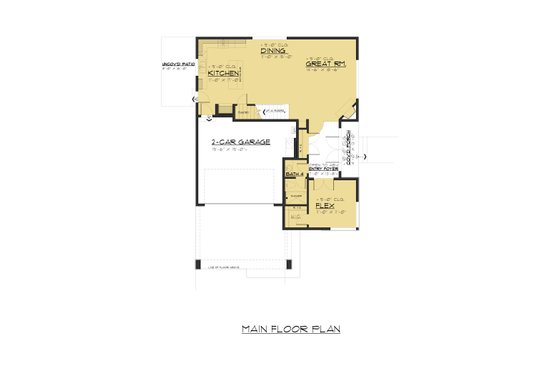 Floor Plan - Main Floor for Traditional House Plan #1066-95 - 4 bed, 4 bath