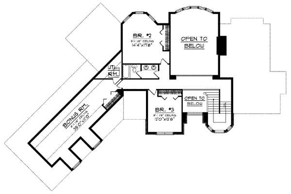 House Plan Design - European Floor Plan - Upper Floor Plan #70-848