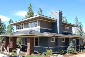 Dream House Plan - Prairie Exterior - Front Elevation Plan #434-15