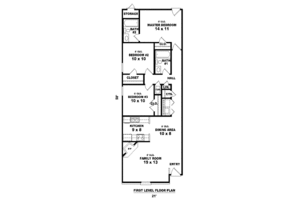 Floor Plan - Main Floor for Traditional House Plan #81-13857 - 3 bed, 2 bath