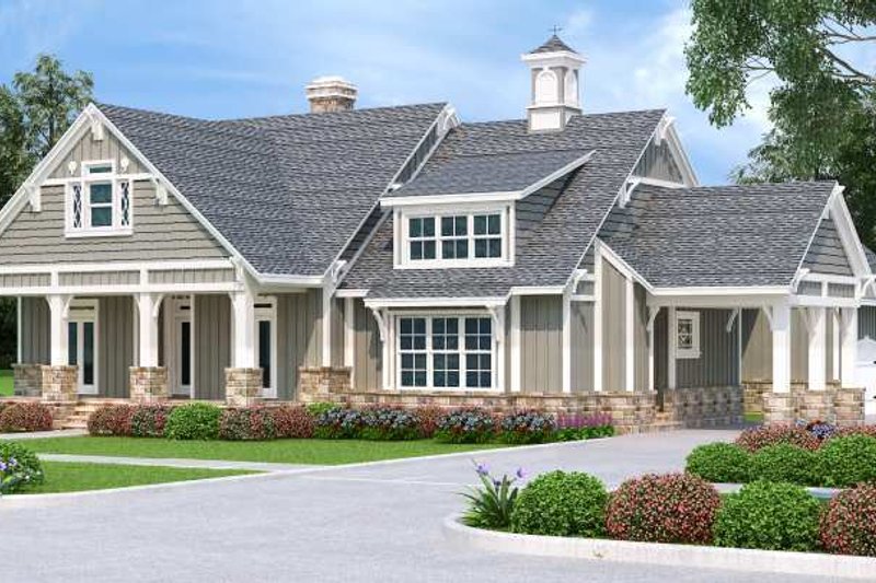 House Blueprint - Craftsman Exterior - Front Elevation Plan #45-598