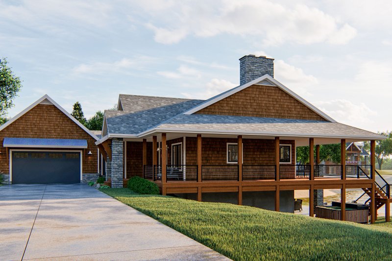 Dream House Plan - Exterior - Other Elevation 1 for Beach House Plan #455-268 - 2 bed, 2 bath