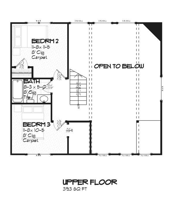 Architectural House Design - Farmhouse Floor Plan - Upper Floor Plan #901-11