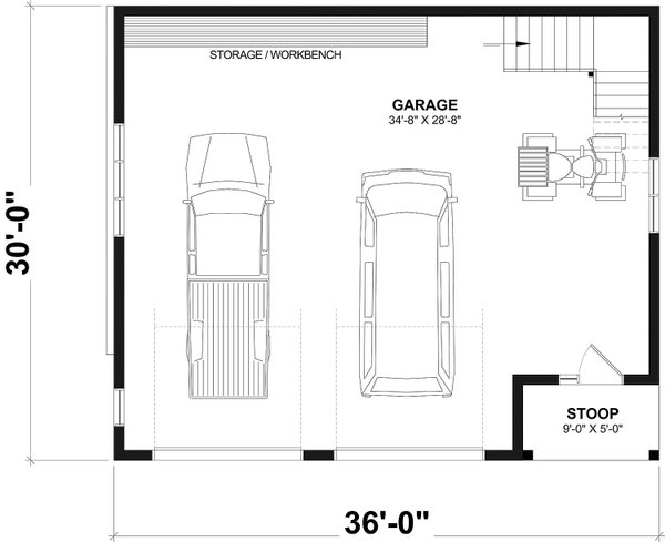 House Blueprint - Farmhouse Floor Plan - Main Floor Plan #23-2861