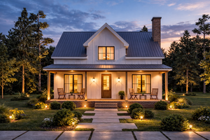 Exterior - Front Elevation for Farmhouse House Plan #1117-32 - 3 bed, 2.5 bath