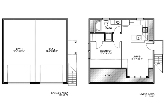 Floor Plan - Other Floor for Craftsman House Plan #461-88 - 1 bed, 1 bath
