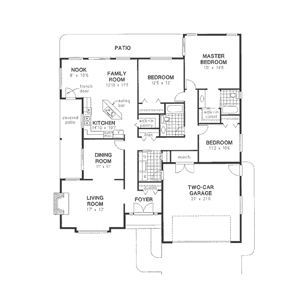 Traditional Floor Plan - Main Floor Plan #18-8967