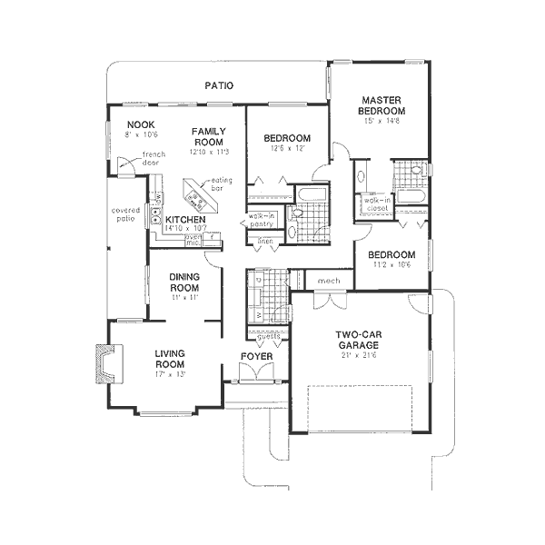 Dream House Plan - Traditional Floor Plan - Main Floor Plan #18-8967