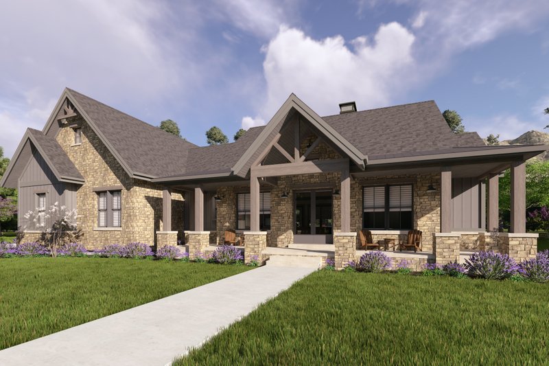 Architectural House Design - Farmhouse Exterior - Front Elevation Plan #1069-41
