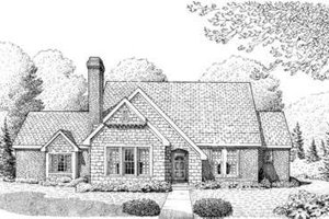 Cottage Exterior - Front Elevation Plan #410-290