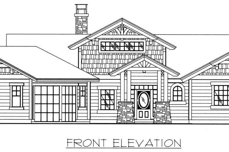 Home Plan - Exterior - Front Elevation 3 for Craftsman House Plan #117-1085 - 3 bed, 2.5 bath