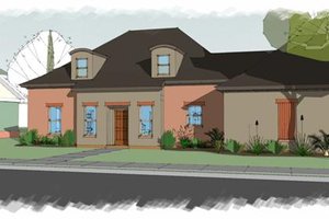 European Exterior - Front Elevation Plan #460-4