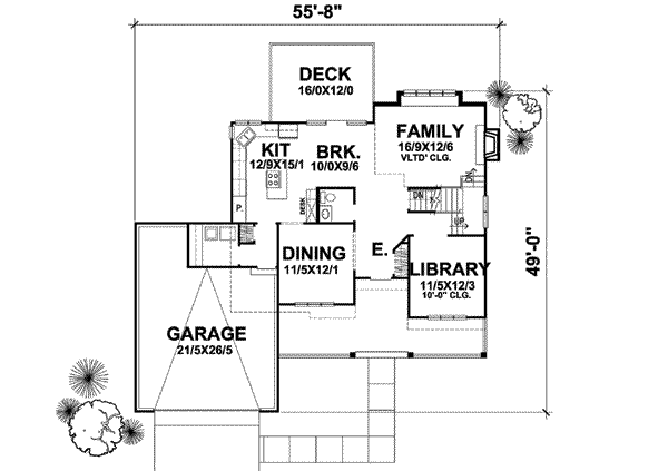 Traditional Floor Plan - Main Floor Plan #50-278