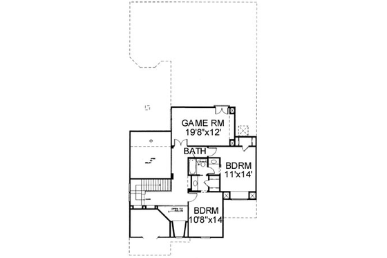 Floor Plan - Upper Floor for European House Plan #141-168 - 3 bed, 2.5 bath
