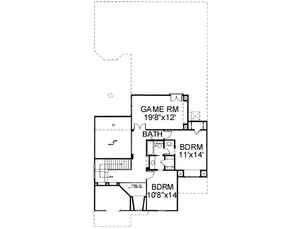 European Floor Plan - Upper Floor Plan #141-168