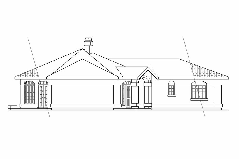 Home Plan - Exterior - Other Elevation for Mediterranean House Plan #124-430 - 2 bed, 2.5 bath