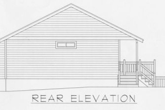 Exterior - Rear Elevation for Modern House Plan #112-104 - 4 bed, 2 bath