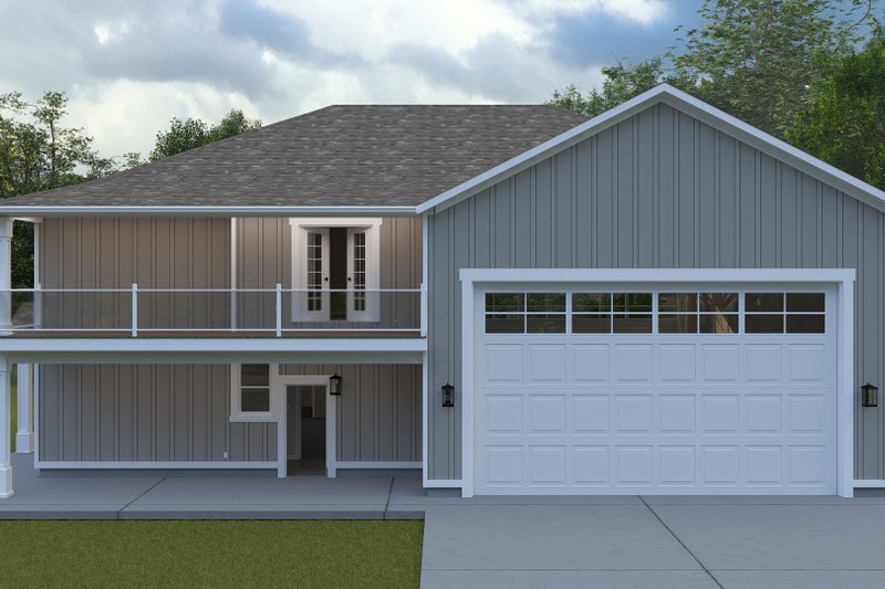 House Plan Design - Exterior - Rear Elevation 1 for Barndominium House Plan #1060-371 - 1 bed, 2 bath