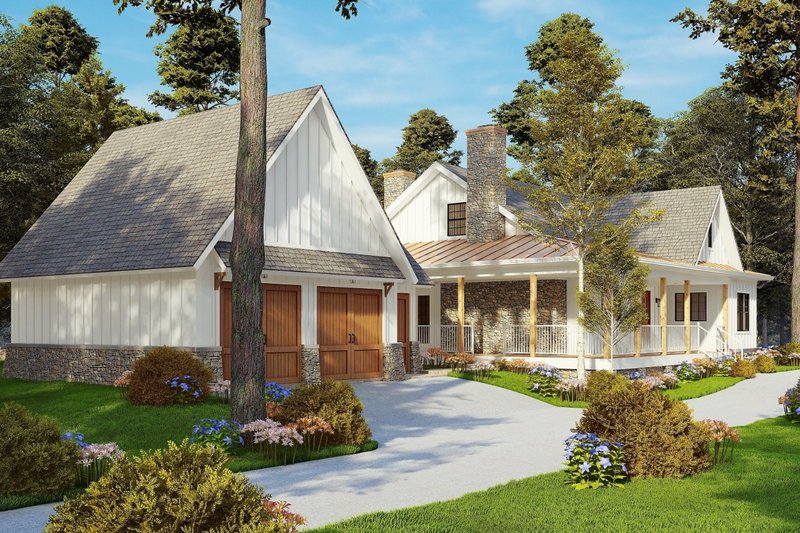 House Blueprint - Exterior - Outdoor Living for Farmhouse House Plan #54-508 - 3 bed, 2 bath