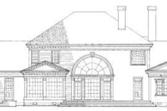 Exterior - Rear Elevation for Southern House Plan #137-128 - 4 bed, 4.5 bath
