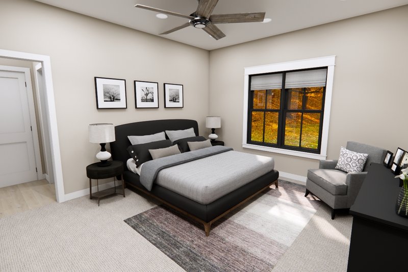 Dream House Plan - Interior - Master Bedroom 1 for Farmhouse House Plan #51-1483 - 2 bed, 2 bath