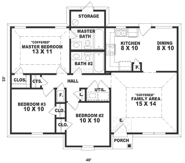 Southern Floor Plan - Main Floor Plan #81-124