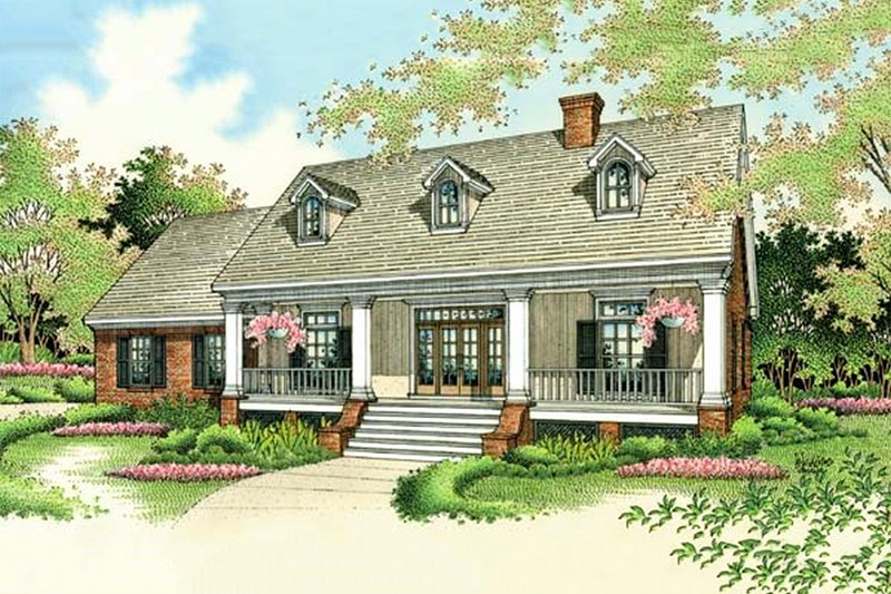 House Design - Colonial Exterior - Front Elevation Plan #45-123