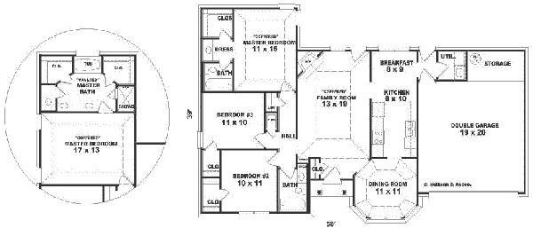Ranch Floor Plan - Main Floor Plan #81-192