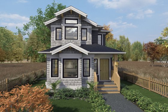 Exterior - Front Elevation 4 for Cottage House Plan #1101-5 - 3 bed, 2.5 bath