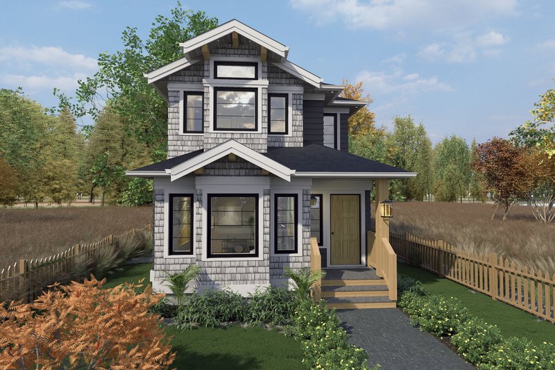 Architectural House Design - Exterior - Front Elevation 4 for Cottage House Plan #1101-5 - 3 bed, 2.5 bath
