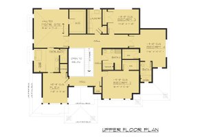 Floor Plan - Upper Floor for Contemporary House Plan #1066-47 - 4 bed, 4 bath