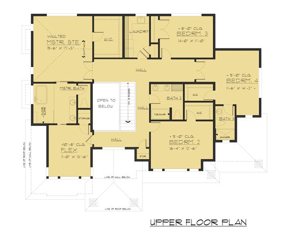 House Plan Design - Contemporary Floor Plan - Upper Floor Plan #1066-47
