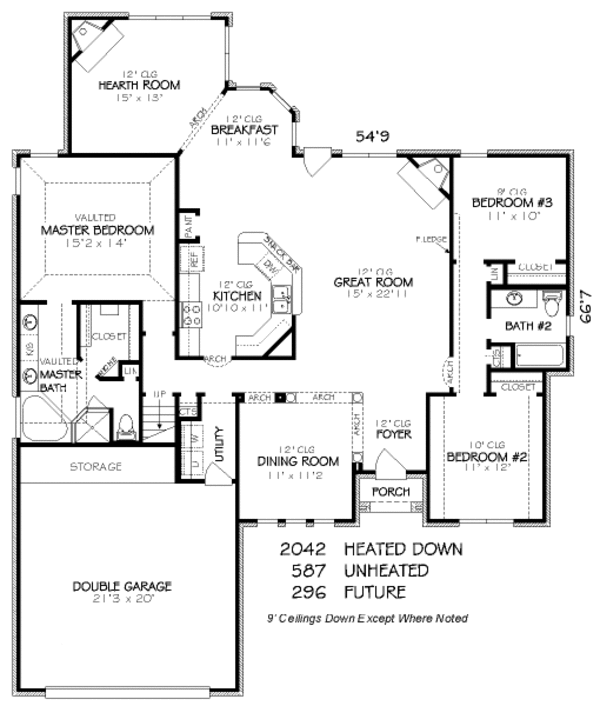 Traditional Floor Plan - Main Floor Plan #424-302