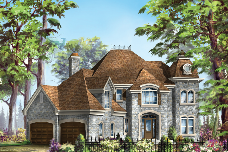 Dream House Plan - European Exterior - Front Elevation Plan #25-4796
