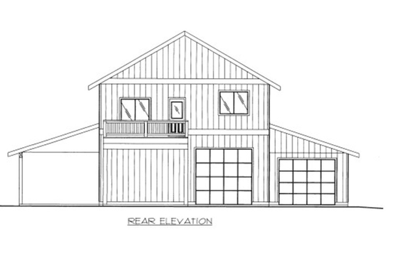 Exterior - Other Elevation for Farmhouse House Plan #117-796 - 2 bed, 2.5 bath