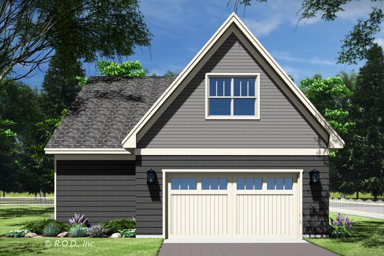 Exterior - Rear Elevation 1 for Traditional House Plan #51-1257 - 3 bed, 3.5 bath