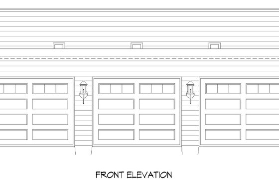 Exterior - Front Elevation 3 for Modern House Plan #932-876, 0 bath