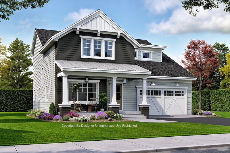 Architectural House Design - Exterior - Front Elevation 4 for Craftsman House Plan #51-1356 - 3 bed, 2.5 bath