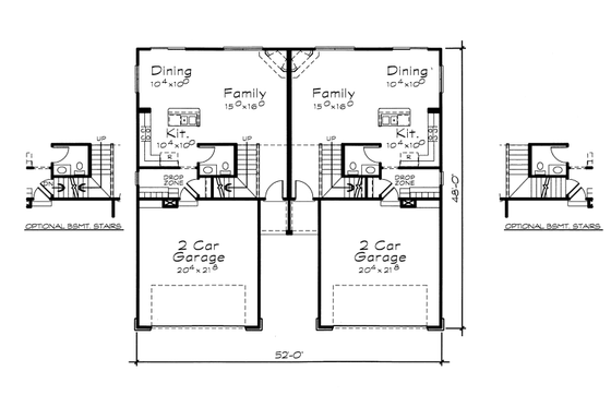 Floor Plan - Main Floor for Traditional House Plan #20-2110 - 3 bed, 2.5 bath