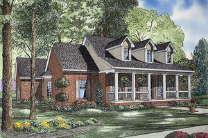 Southern Exterior - Front Elevation Plan #17-2176