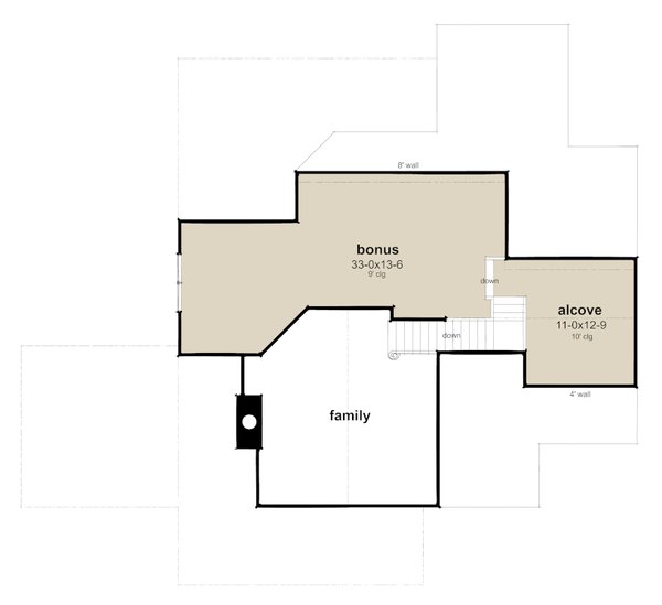 Bungalow Floor Plan - Upper Floor Plan #120-279