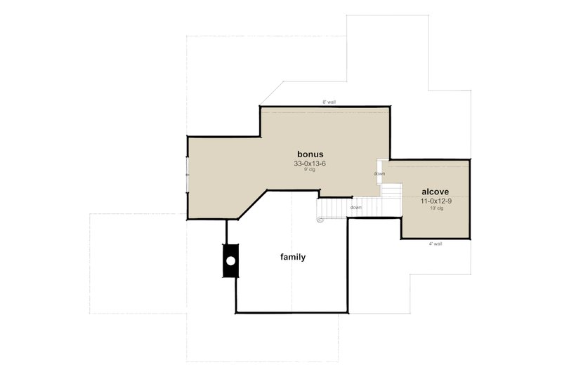 Dream House Plan - Floor Plan - Upper Floor for Bungalow House Plan #120-279 - 3 bed, 2 bath