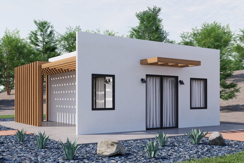 House Blueprint - Contemporary Exterior - Front Elevation Plan #1106-36