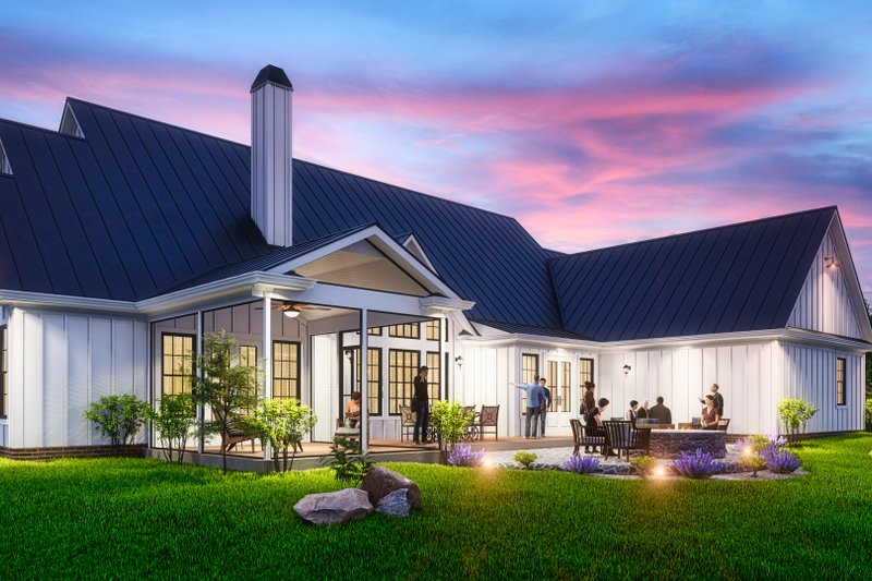 House Blueprint - Exterior - Rear Elevation 5 for Farmhouse House Plan #54-587 - 3 bed, 3.5 bath