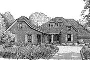 European Style House Plan - 3 Beds 4 Baths 2672 Sq/Ft Plan #410-271 