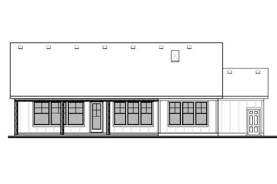Exterior - Rear Elevation for Farmhouse House Plan #1073-54 - 3 bed, 2 bath