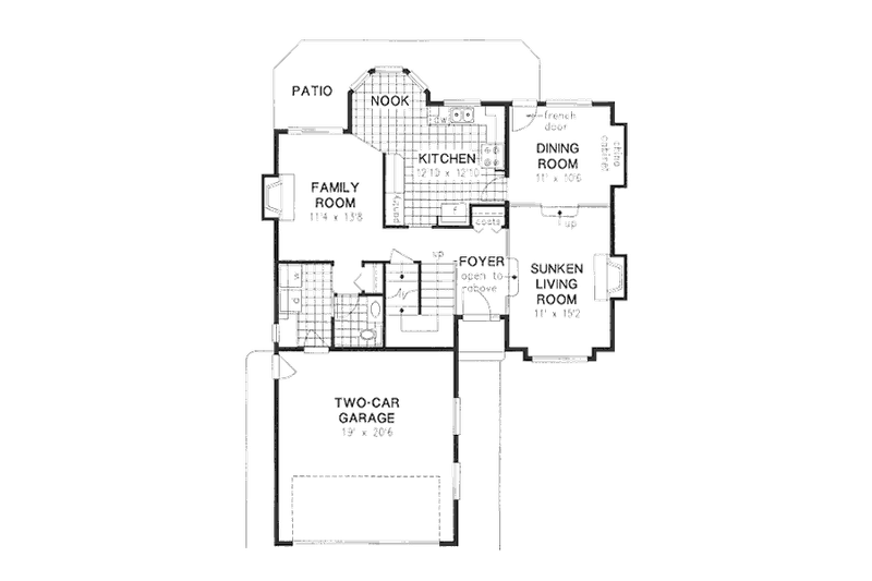 House Plan Design - Floor Plan - Main Floor for Traditional House Plan #18-9102 - 4 bed, 2.5 bath