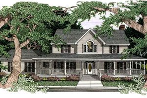 Country Exterior - Front Elevation Plan #406-167